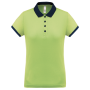 Dames-sportpolo Lime / Sporty Navy S