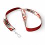 Polyester keycord met gesublimeerde satijnen overlay