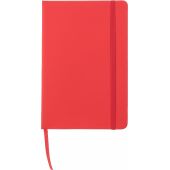 Notitieboek Bradley | Gerecycled PU | A5 | Geruit rood