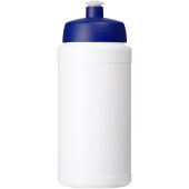 Baseline gerecyclede sportfles van 500 ml - Wit/Blauw Baseline gerecyclede sportfles van 500 ml - Wit/Blauw