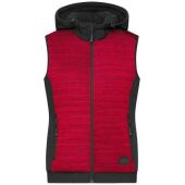 red-melange/black