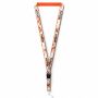 Afneembare polyester keycord met gesublimeerde satijnen overlay