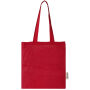 Madras 140 g/m2 draagtas van GRS gerecycled katoen 7 l - Rood