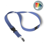 Afneembare polyester veiligheids lanyard in Pantone-kleur met zeefdruk en bulldogclip