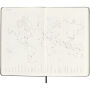 Moleskine week-agenda voor 12 maanden met harde kaft L - Zwart