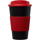 Americano® 350 ml geïsoleerde beker met grip - Zwart/Rood Americano® 350 ml geïsoleerde beker met grip - Zwart/Rood