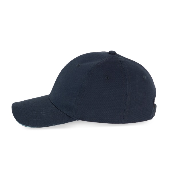 6-Panel-Kappe mit Kontrast-Sandwichschirm Navy / Sky Blue One Size 6-Panel-Kappe mit Kontrast-Sandwichschirm Navy / Sky Blue One Size