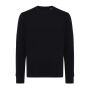 Iqoniq Etosha lichtgewicht gerecycled katoen sweater, zwart (S)