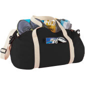 Barrel katoenen duffeltas 25L - Zwart