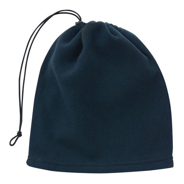VARIOUS - Muts/ sjaalcombinatie van fleece marineblauw VARIOUS - Muts/ sjaalcombinatie van fleece marineblauw