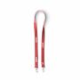 Polyester Pantone-gematchte zeefdruk keycord met 2 clips