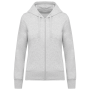 Ecologische damessweater met capuchon en ritssluiting Ash Heather XXL