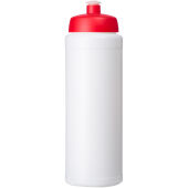 Baseline® Plus grip 750 ml sportfles met sportdeksel - Wit/Rood