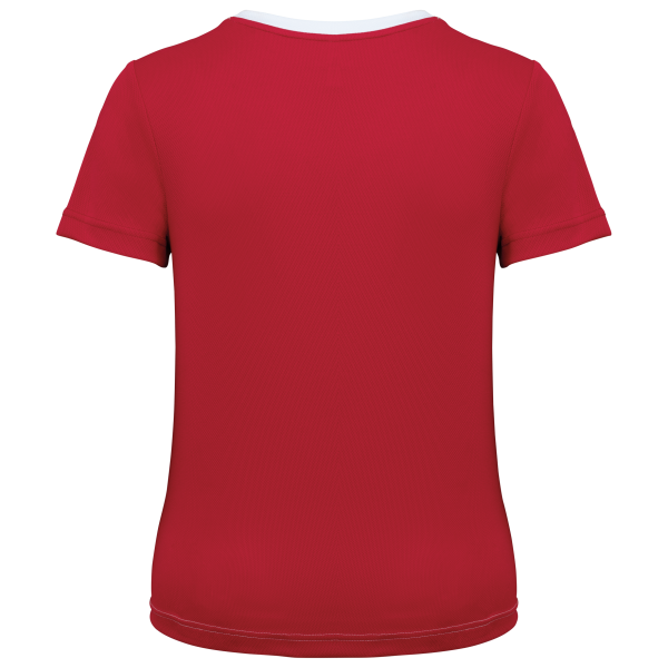 Ecologisch sport-T-shirt in twee kleuren voor dames White / Red XS Ecologisch sport-T-shirt in twee kleuren voor dames White / Red XS