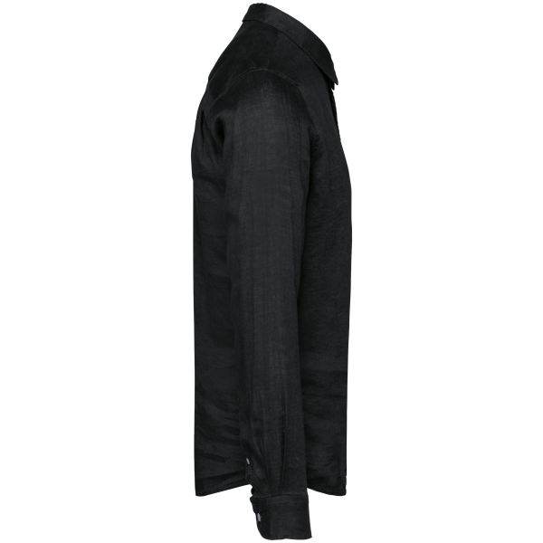 Chemise en lin homme Black XS Chemise en lin homme Black XS