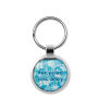 Ronde sleutelhanger van gerecycled zinklegering met doming