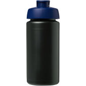 Baseline® Plus grip 500 ml sportfles met flipcapdeksel - Zwart/Blauw Baseline® Plus grip 500 ml sportfles met flipcapdeksel - Zwart/Blauw