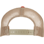 Tweekleurige Retro Truckerpet Rustic Orange  / Khaki One Size