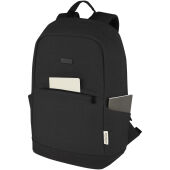Joey 15,6 inch GRS gerecyclede canvas antidiefstal laptoprugzak 18 l - Zwart