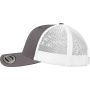 Tweekleurige Retro Truckerpet Darkgrey / White One Size