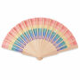 BOWFAN - Houten regenboog handwaaier - Multicolour