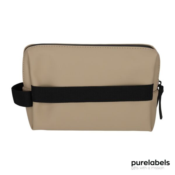 NORLÄNDER Dull PU Toilettas Met Reisset Eco Lining Taupe | Origineel Relatiegeschenk NORLÄNDER Dull PU Toilettas Met Reisset Eco Lining Taupe | Origineel Relatiegeschenk