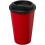 Gerecyclede americano® 350 ml geïsoleerde beker - Rood/Zwart