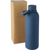 Gerecycled roestvrijstalen dubbelwandige drinkfles (500 ml) Sena zwart