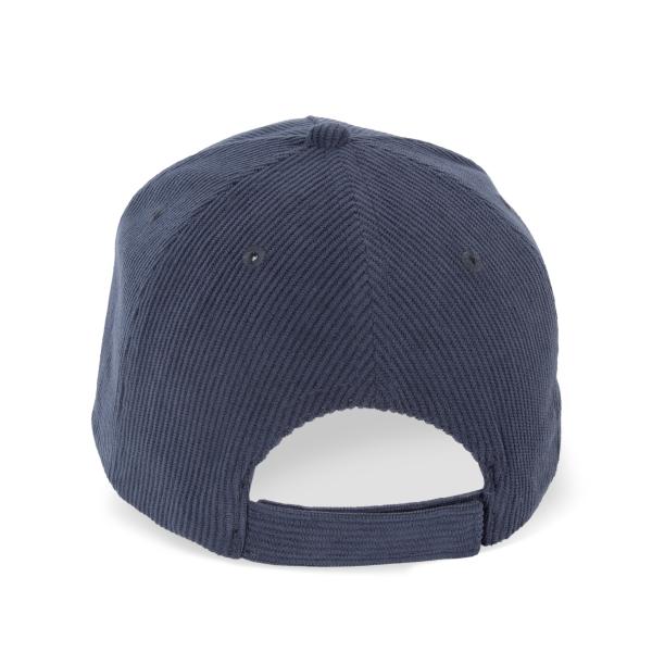 Ribfluwelen pet met 5 panelen Minorca Navy One Size Ribfluwelen pet met 5 panelen Minorca Navy One Size