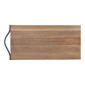 Plank met leren handvaten beuken 33x16 cm
