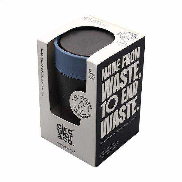 Circular&Co Recycled Coffee Cup 227 ml Kaffeebecher - grau blau Circular&Co Recycled Coffee Cup 227 ml Kaffeebecher - grau blau