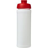 Baseline® Plus grip 750 ml sportfles met flipcapdeksel - Wit/Rood