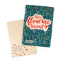 Bloeiconfetti Fleurige Kerst - A5 kaart in kraft envelop