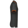 Herenpolo met korte mouwen en contrasterende bies Dark Grey / Orange S