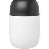 Supo 480 ml dubbelwandige lunchpot van gerecycled roestvrij staal met opvouwbare lepel - Wit