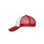 6 Panel Mesh Cap white/red one size
