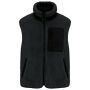 Ecologische uniseks bodywarmer van sherpa black XXS