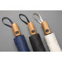 Kaycey 21" AWARE™ RPET Acaciahouten mini auto open paraplu, zwart
