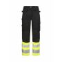 Craftsman Trousers Stretch Hi-Vi Black/Yellow D084