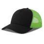 RAPPER COTTON-S, BLACK / FLUO GREEN, One size, ATLANTIS HEADWEAR