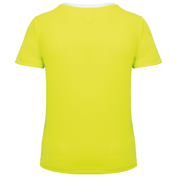 Ecologisch sport-T-shirt in twee kleuren voor dames White / Fluorescent Yellow XL Ecologisch sport-T-shirt in twee kleuren voor dames White / Fluorescent Yellow XL