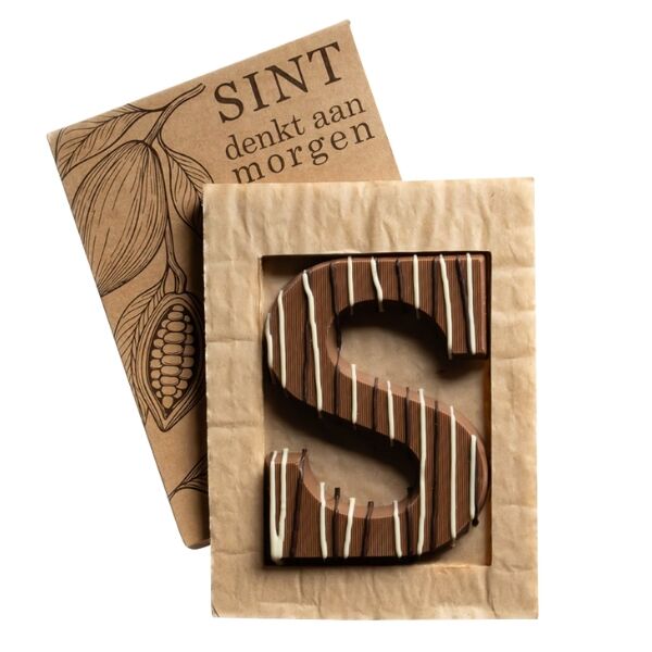 Luxe chocolade letter S marmer patroon Luxe chocolade letter S marmer patroon
