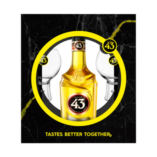 Licor 43 met glazen | in geschenkverpakking Licor 43 met glazen | in geschenkverpakking