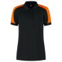 Poloshirt Bicolor Redefined Dames 206108 Black-Orange XXL