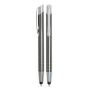 Aluminium touch-stylus balpen Tours Antraciet - Blauwe inkt