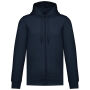 Gerecycled sweater met rits en capuchon uniseks Navy 5XL
