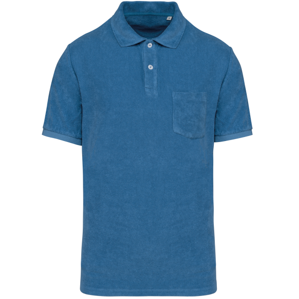 Ecologische badstof herenpolo Riviera Blue XS Ecologische badstof herenpolo Riviera Blue XS