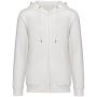 Ecologische uniseks sweater met rits en capuchon French Terry Washed Ivory S