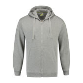 L&S Sweater Hooded Cardigan grey heather 3XL