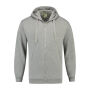 L&S Sweater Hooded Cardigan grey heather 3XL